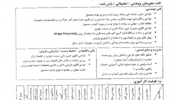 اولویت های پژوهشی گروه خودرو سازی سایپا