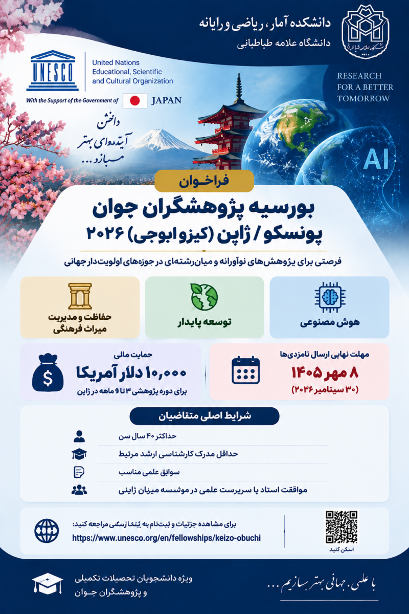 فراخوان بورسیه پژوهشگران جوان یونسکو/ژاپن (کیزو اوبوچی) ۲۰۲۶